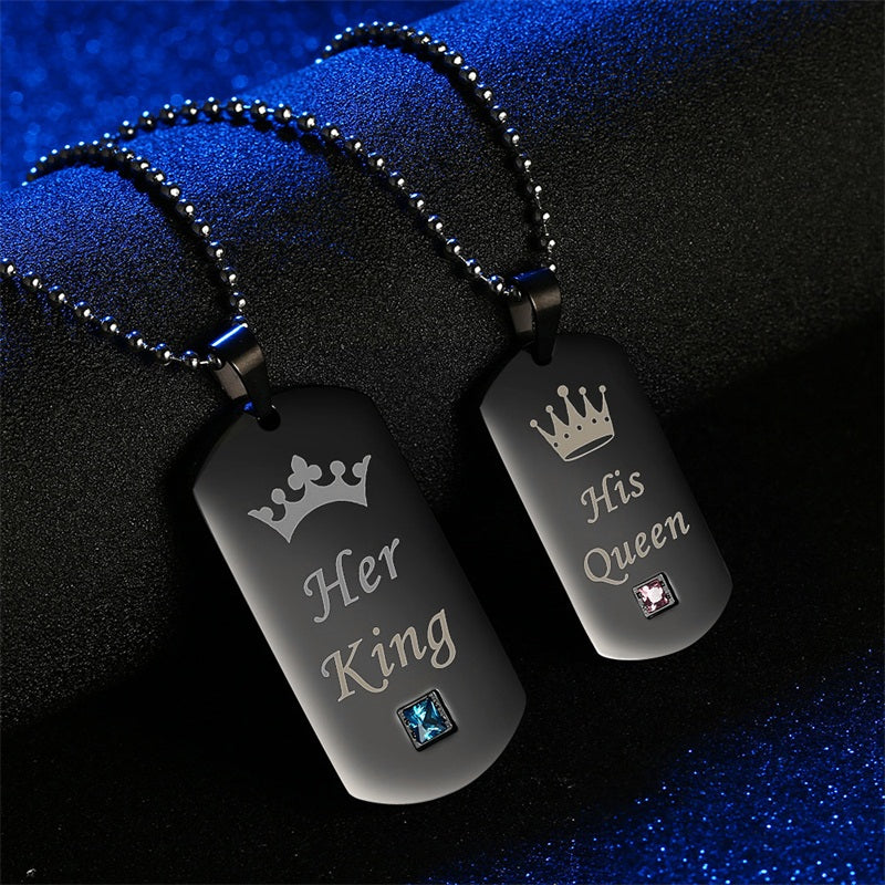 Her King & His Queen Couple Necklaces