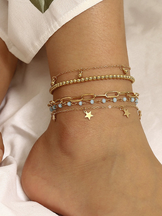 Hollow Multi-Layer Foot Ornaments Anklets