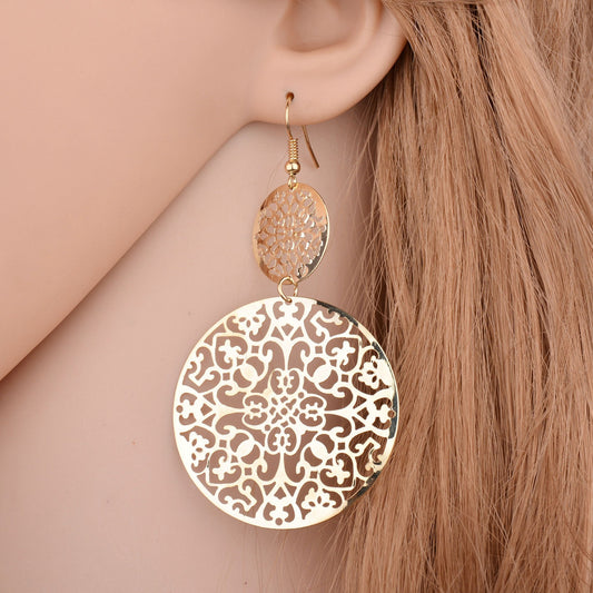 Round Hollow Earrings