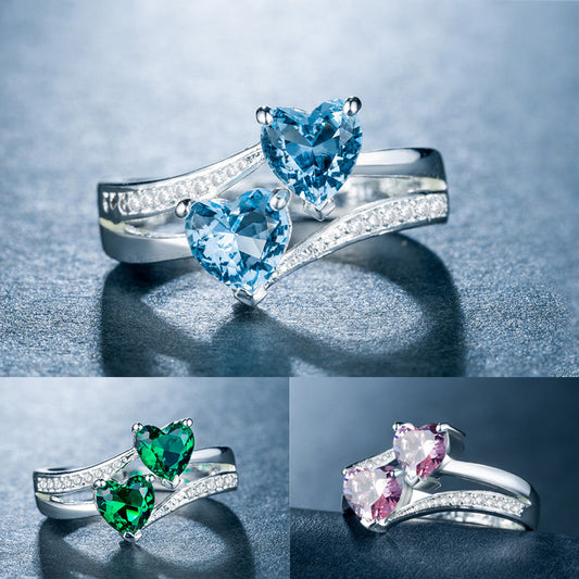 Platinum Plated Zircon Rings