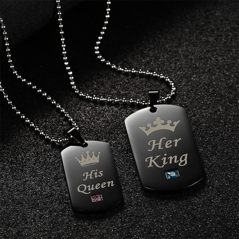 Her King & His Queen Couple Necklaces