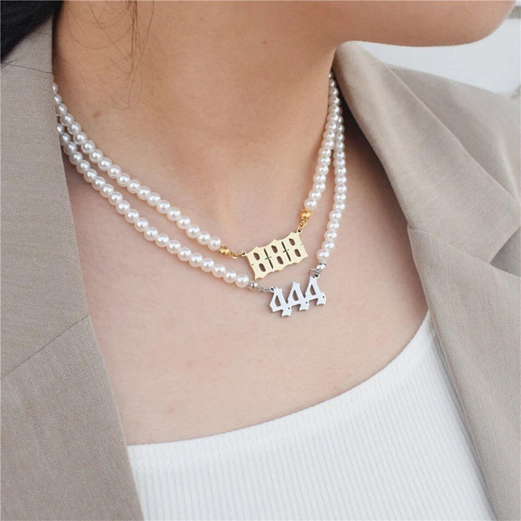 Stainless Steel Digital Pearl Necklaces