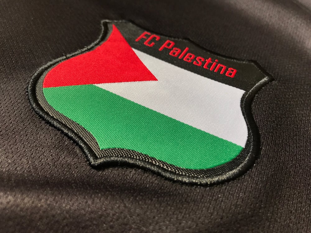 Palestine Black Centre Striped (Red/Green English) Football Shirt