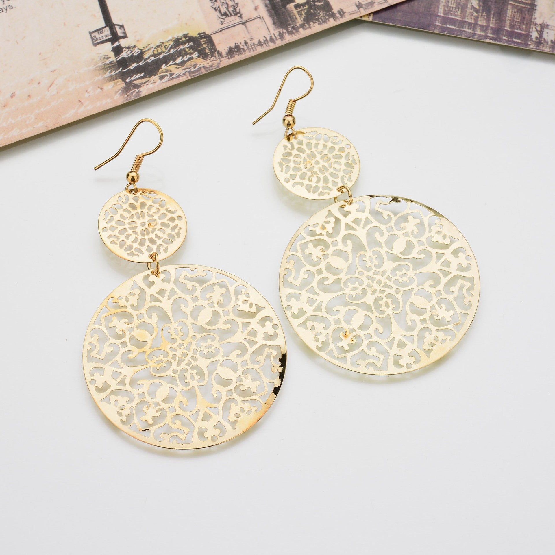 Round Hollow Earrings