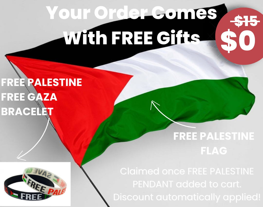 1.Free Palestine Pendant Necklace