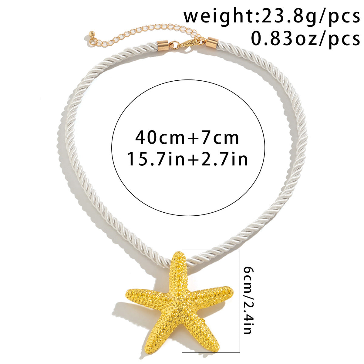 Beach Starfish Pendant Necklace Earrings