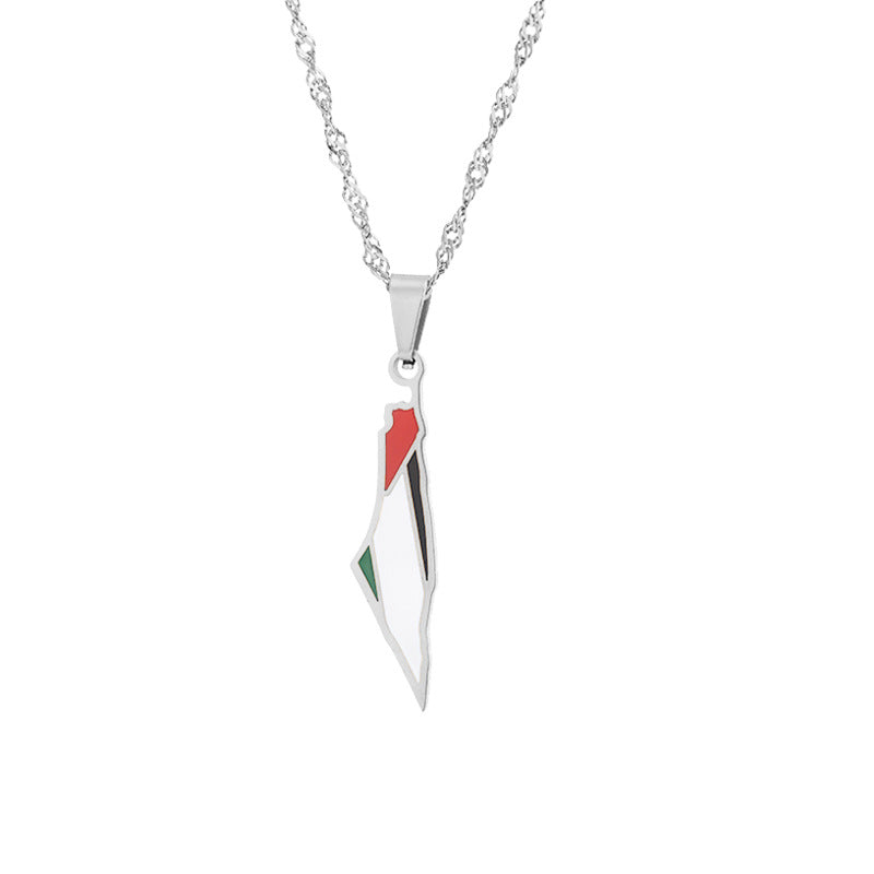 1.Free Palestine Pendant Necklace