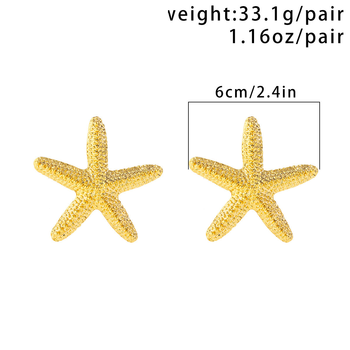 Beach Starfish Pendant Necklace Earrings